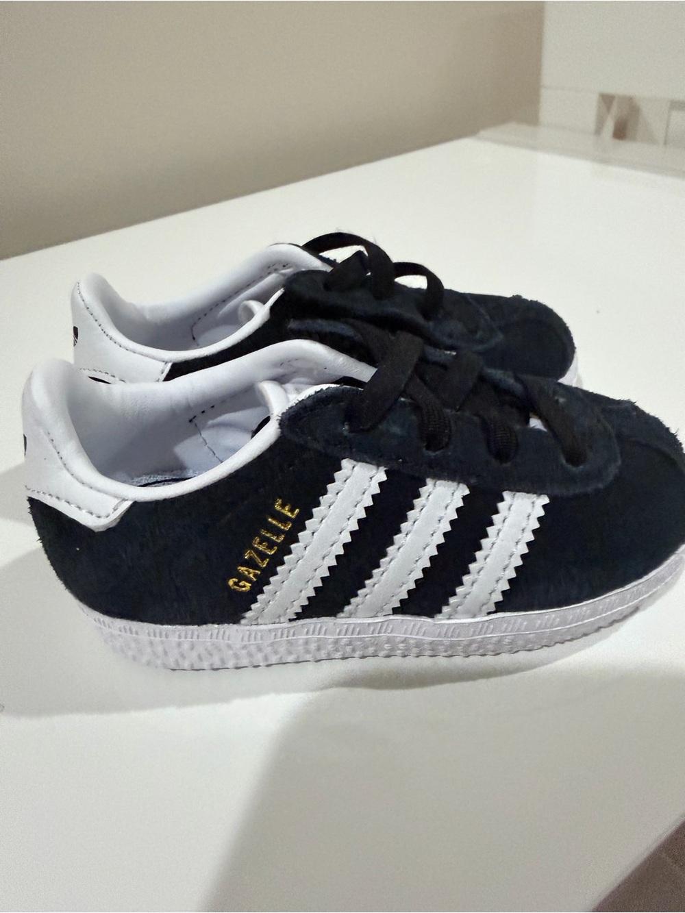 adidas Gazelle Black with White Stripes Sneakers